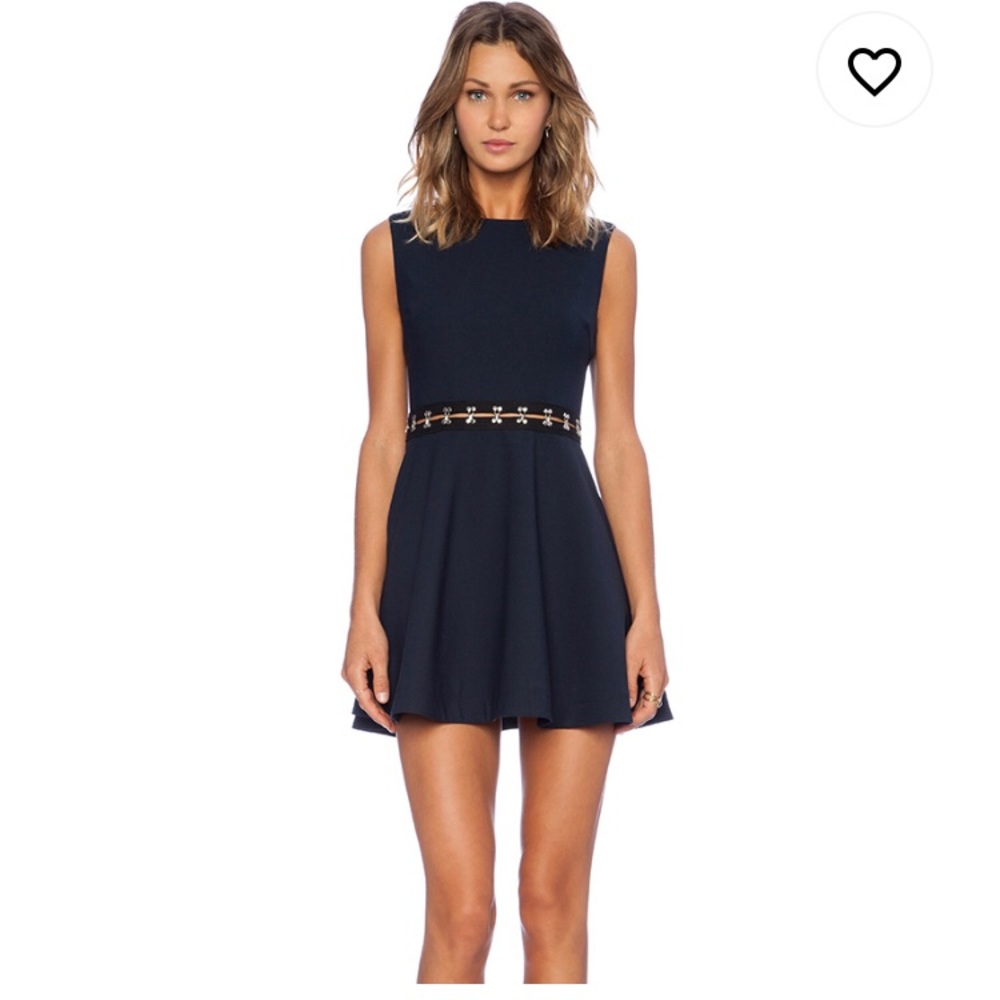 Elizabeth & James Renata Clasp Navy Dress